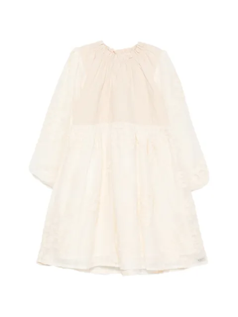 Donsje Kylen floral-embroidered gathered dress