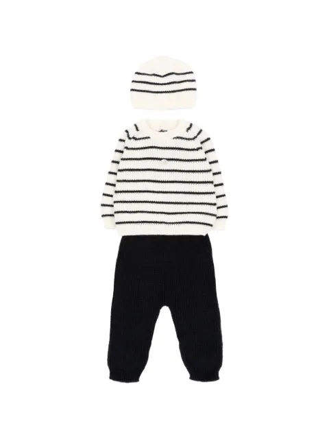 Martin Aranda striped knitted trousers set