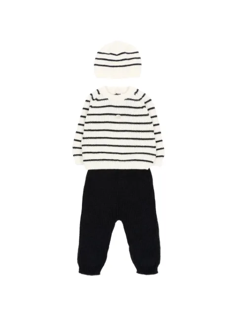 Martin Aranda striped knitted trousers set