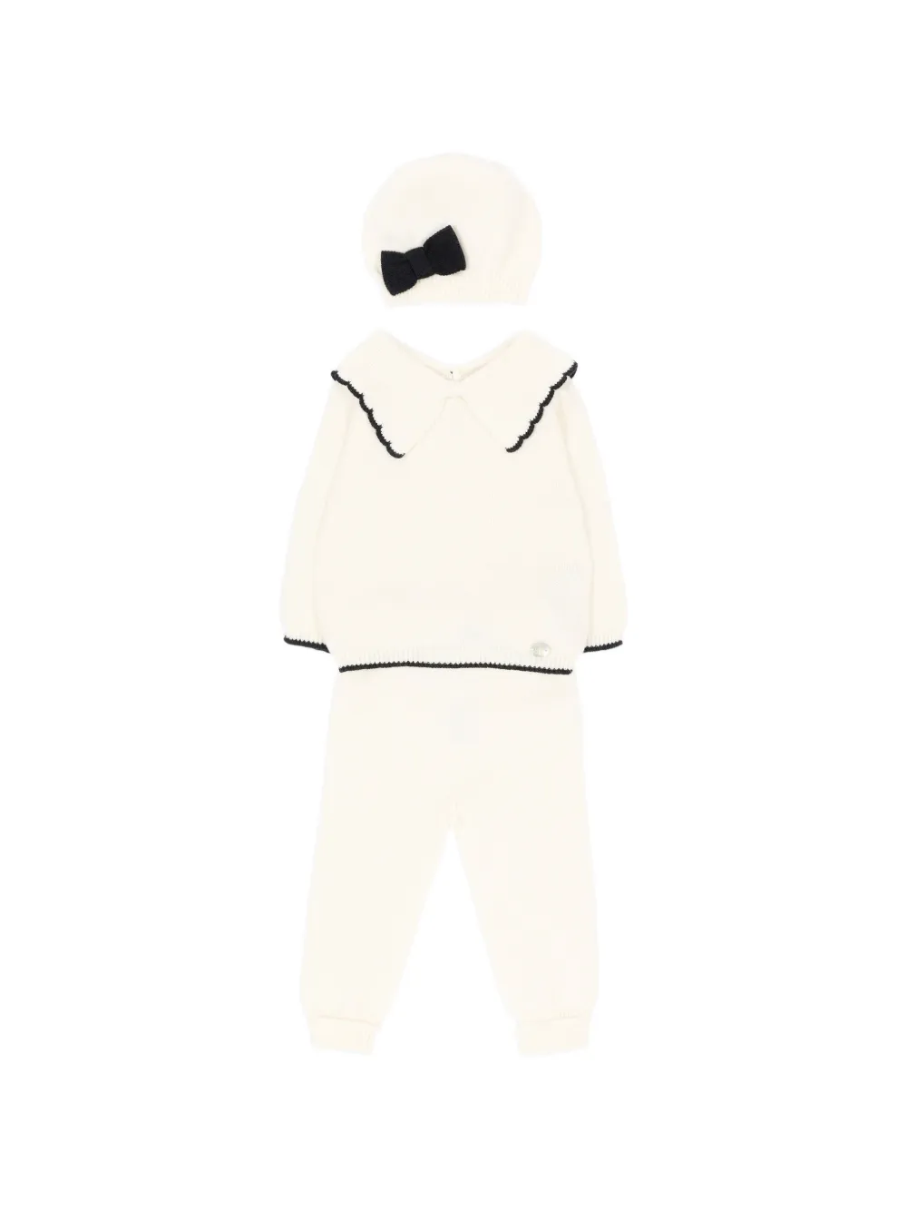 Martin Aranda bow-detail knit set - Nude