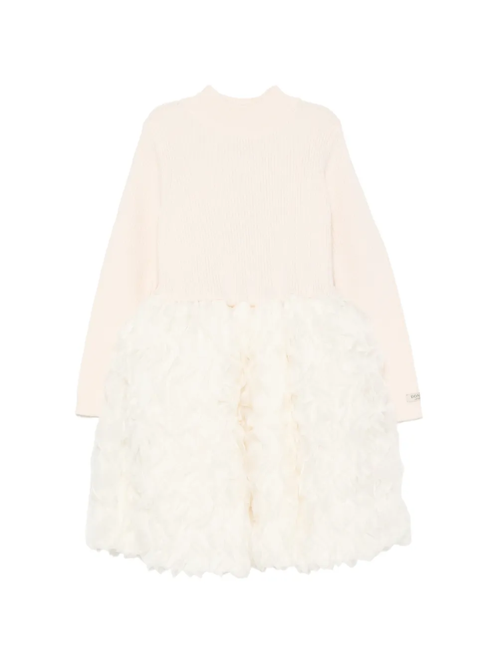 Donsje Vayen ruffled ribbed-knit dress - Tons neutres Donsje Vayen ruffled ribbed-knit dress - Tons neutres