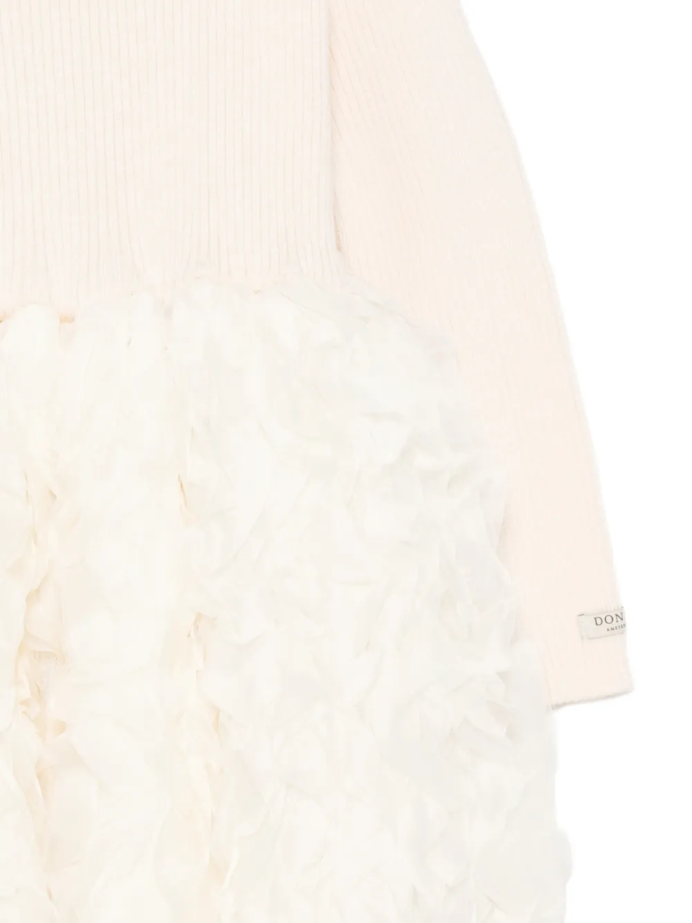 Donsje Vayen ruffled ribbed-knit dress Beige