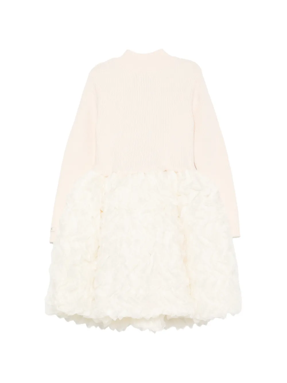 Donsje Vayen ruffled ribbed-knit dress Beige