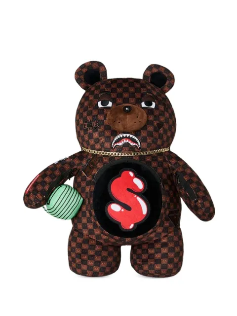 Sprayground Sharks in Paris Moneybear check-print backpack
