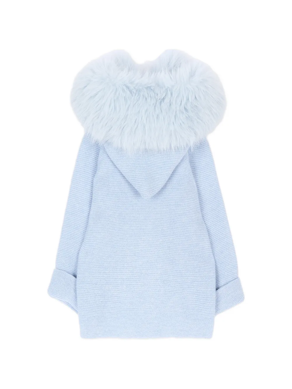 Martin Aranda faux-fur trim hooded coat Blauw