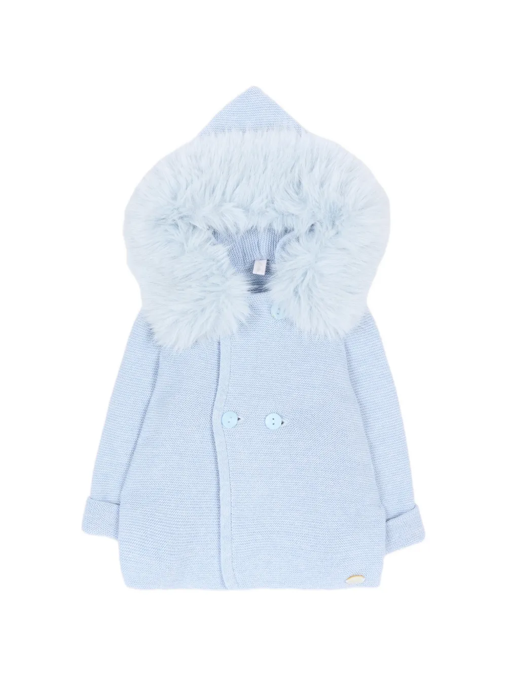 Martin Aranda faux-fur trim hooded coat - Blu