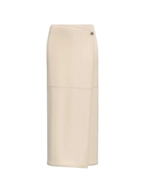 EMME button-detail wrap midi skirt