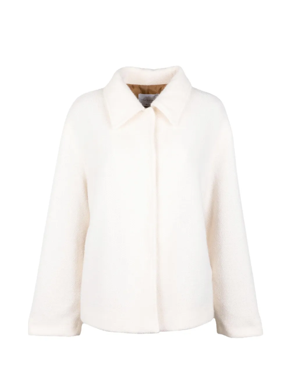 Vicario Cinque bouclé-textured collar coat