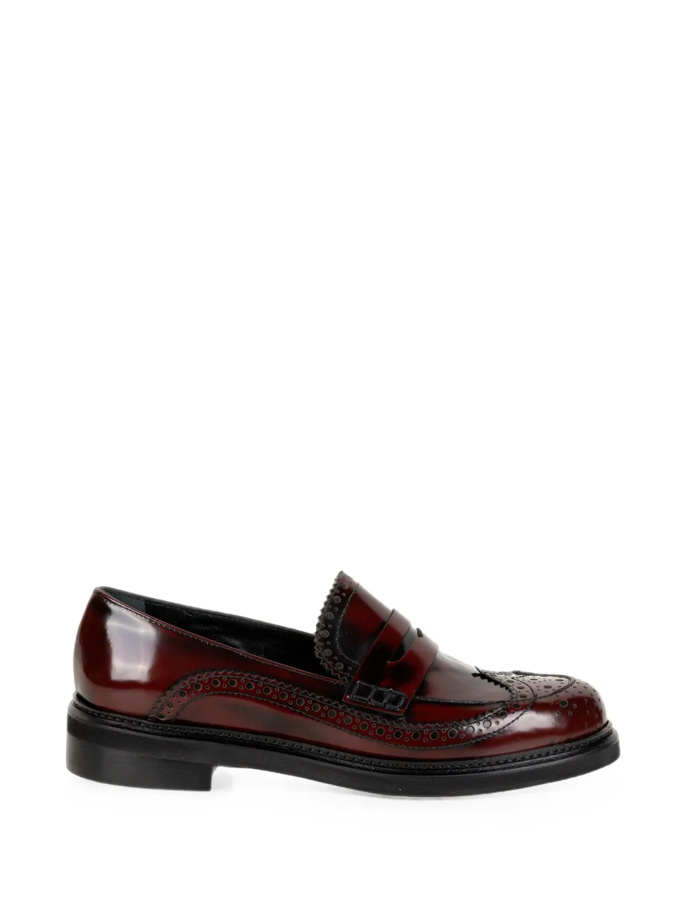 NAPOLEONI Bianca brogue-detail leather loafers