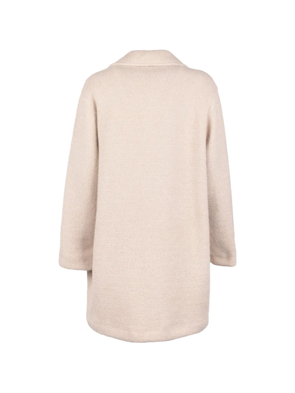 Vicario Cinque notched-lapel button-up coat Beige