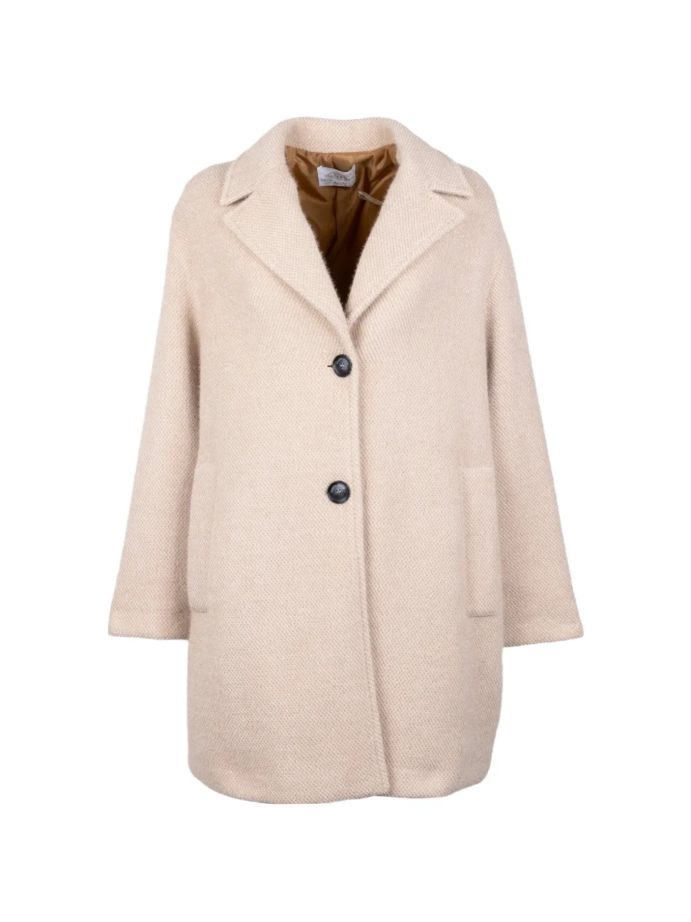 Vicario Cinque notched-lapel button-up coat - Toni neutri