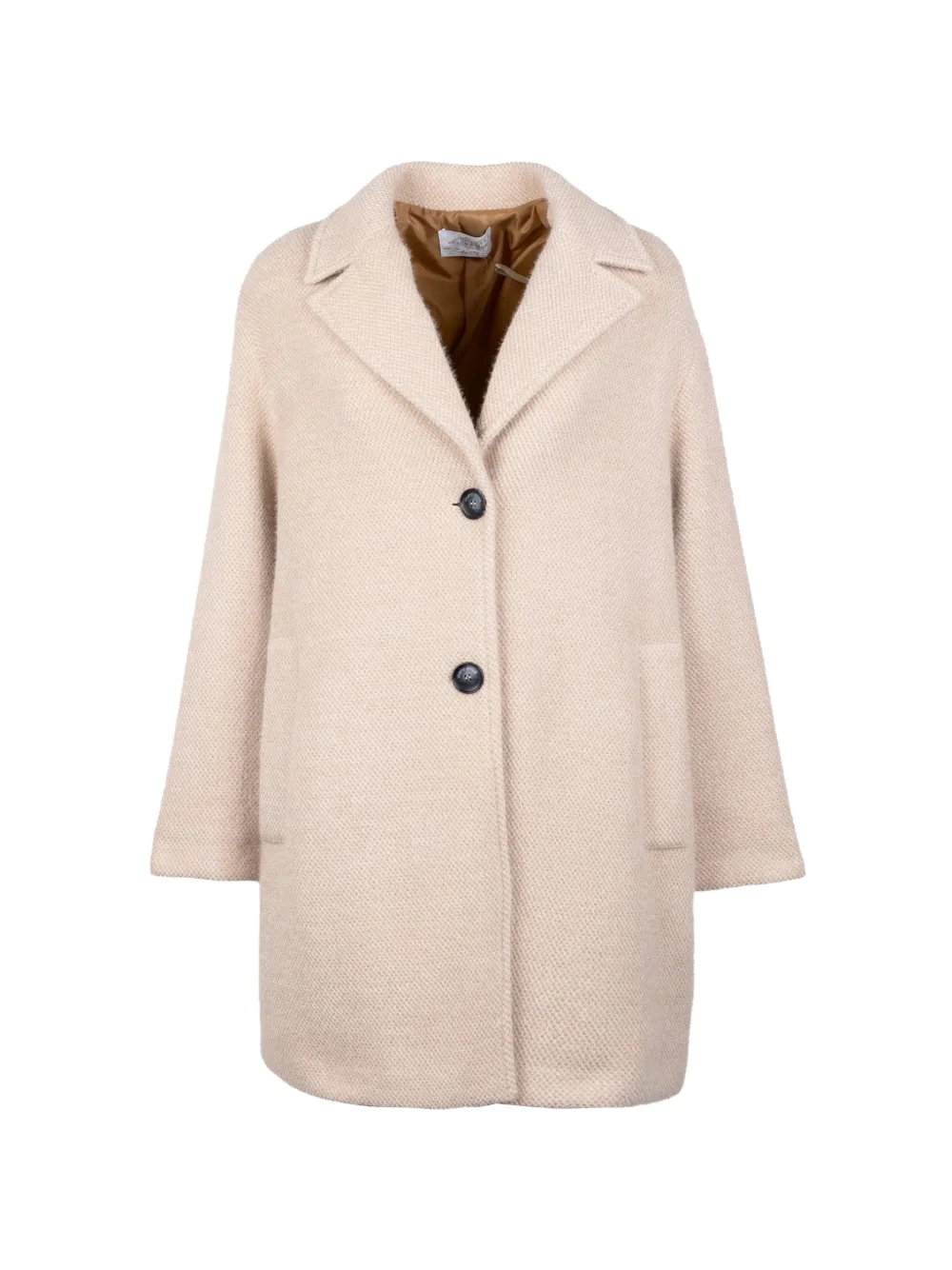 Vicario Cinque notched-lapel button-up coat - Toni neutri