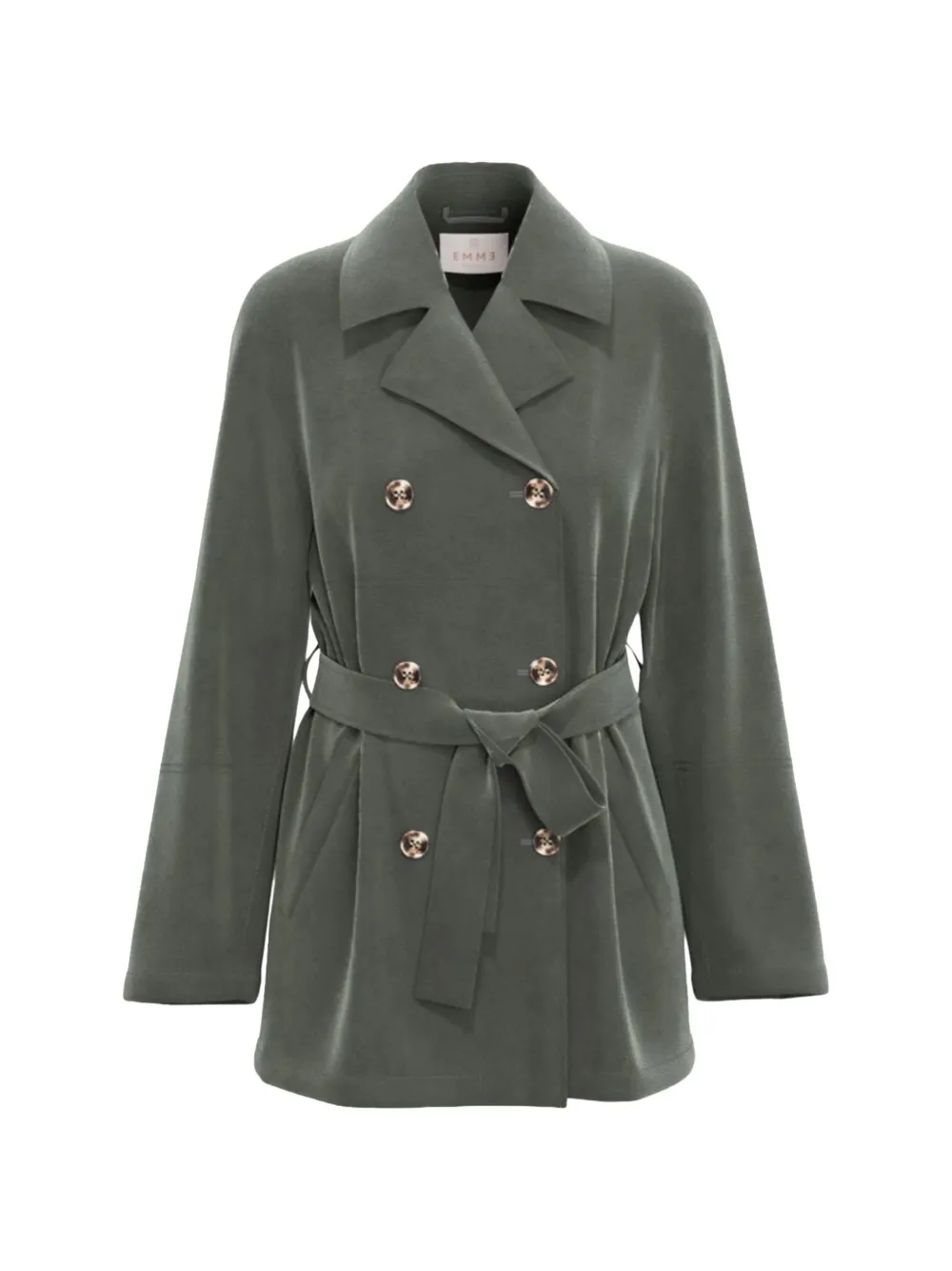 EMME double-breasted belted jacket