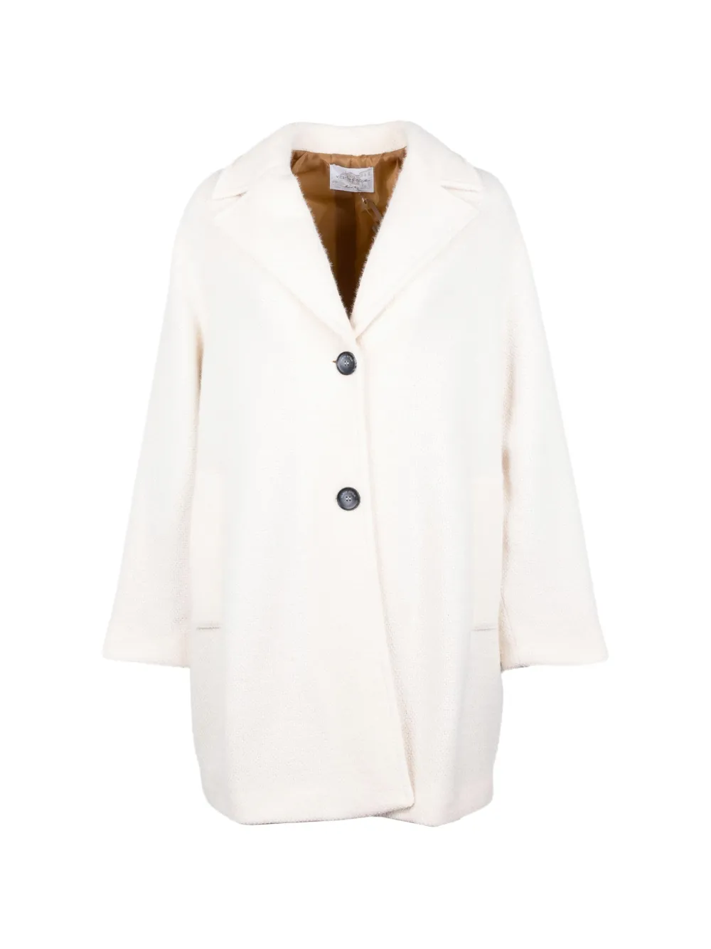 Vicario Cinque textured single-breasted coat - Toni neutri