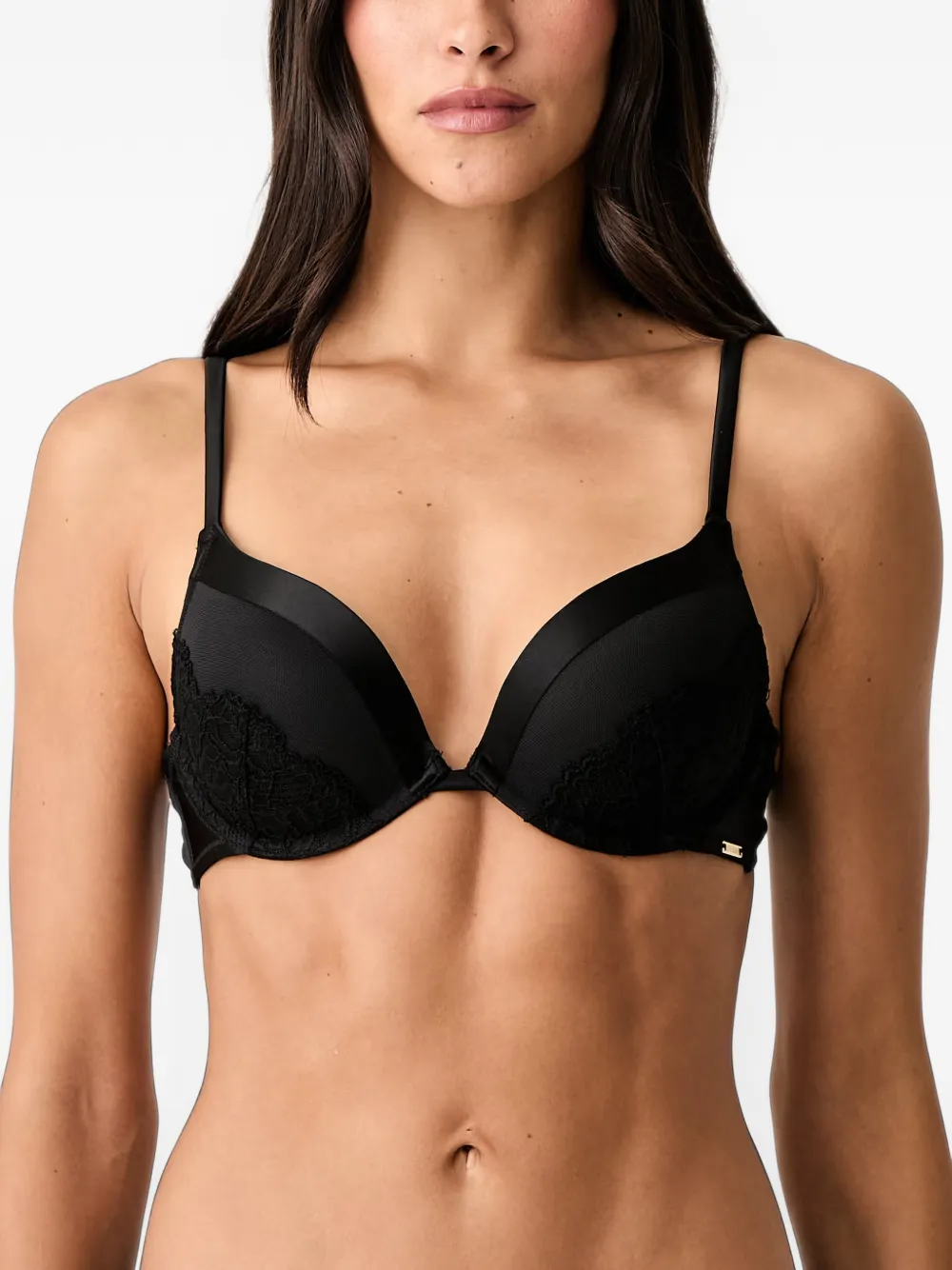GUESS USA Jennifer lace-trim push-up bra - Nero