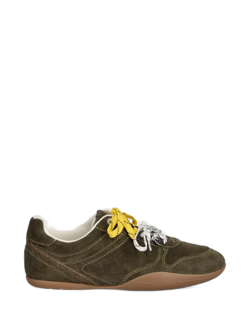 GUESS USA Besar suede contrast-stitched sneakers - Braun