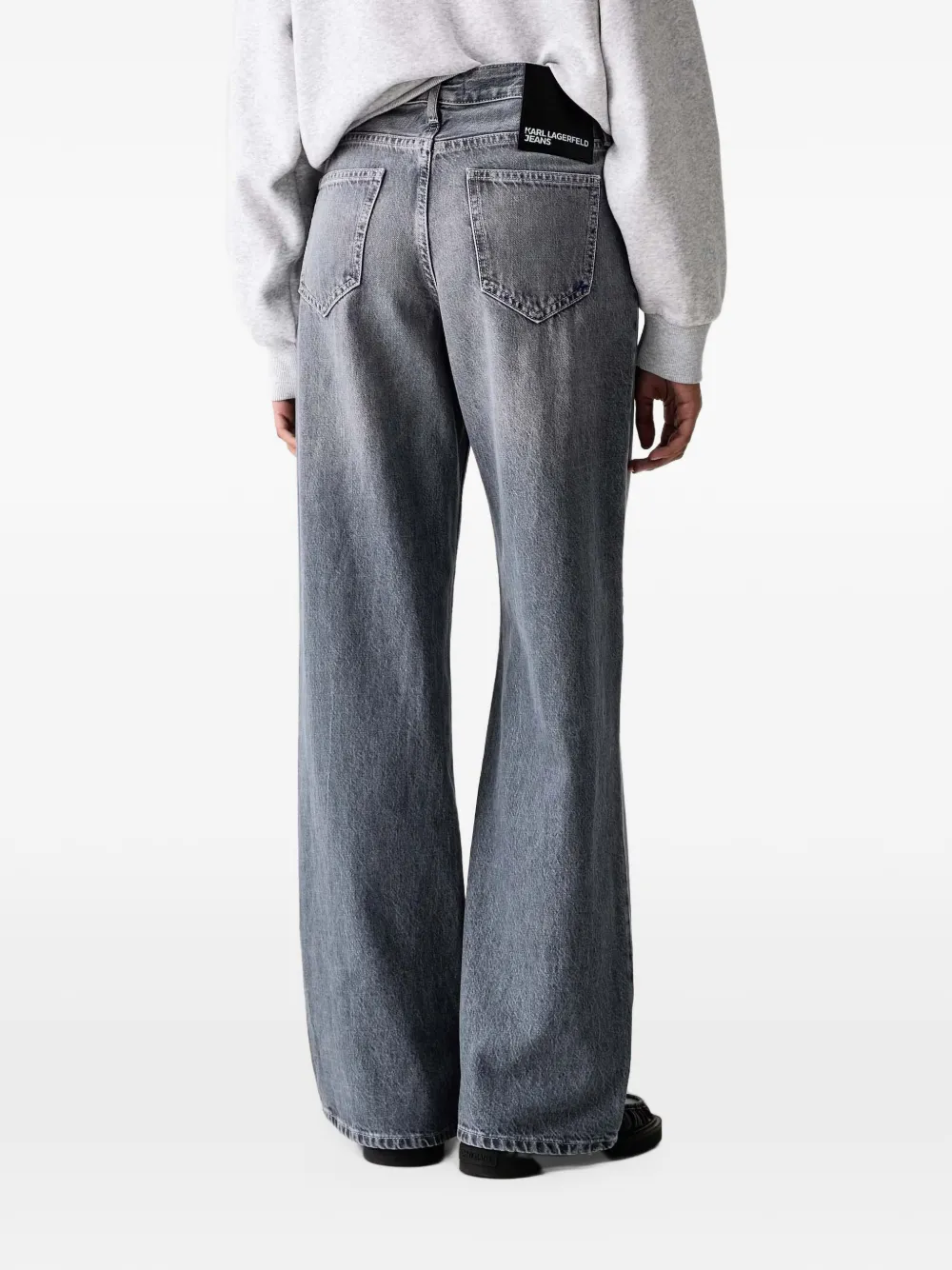 Karl Lagerfeld Jeans met wijde pijpen Grijs