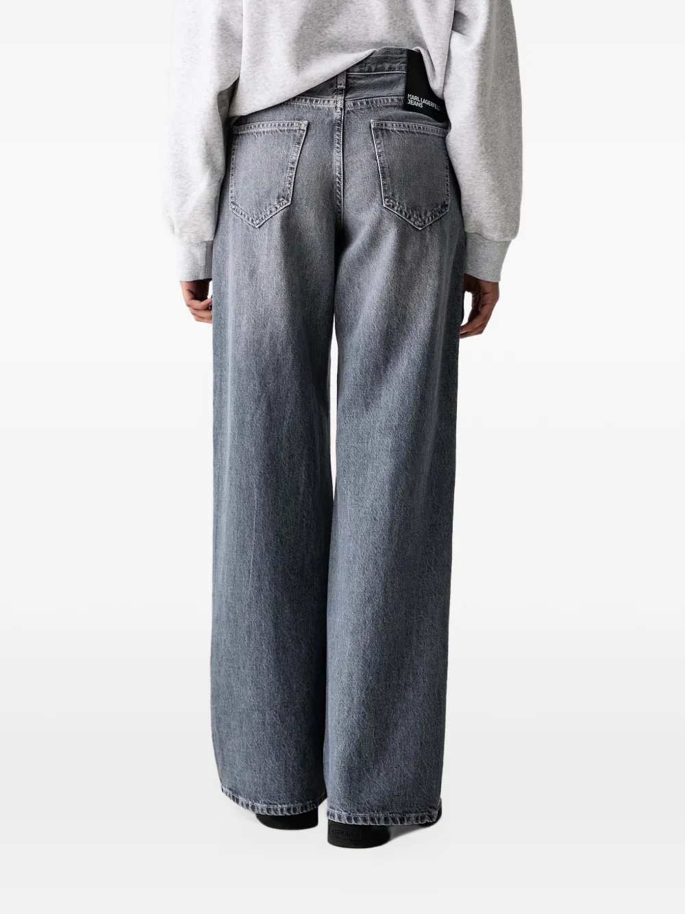 Karl Lagerfeld Jeans met wijde pijpen Grijs