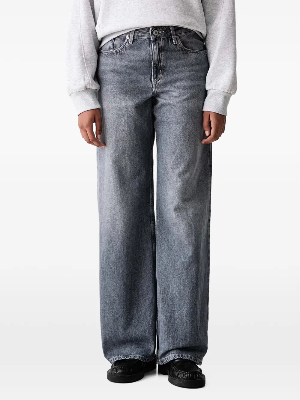 Karl Lagerfeld Jeans met wijde pijpen Grijs