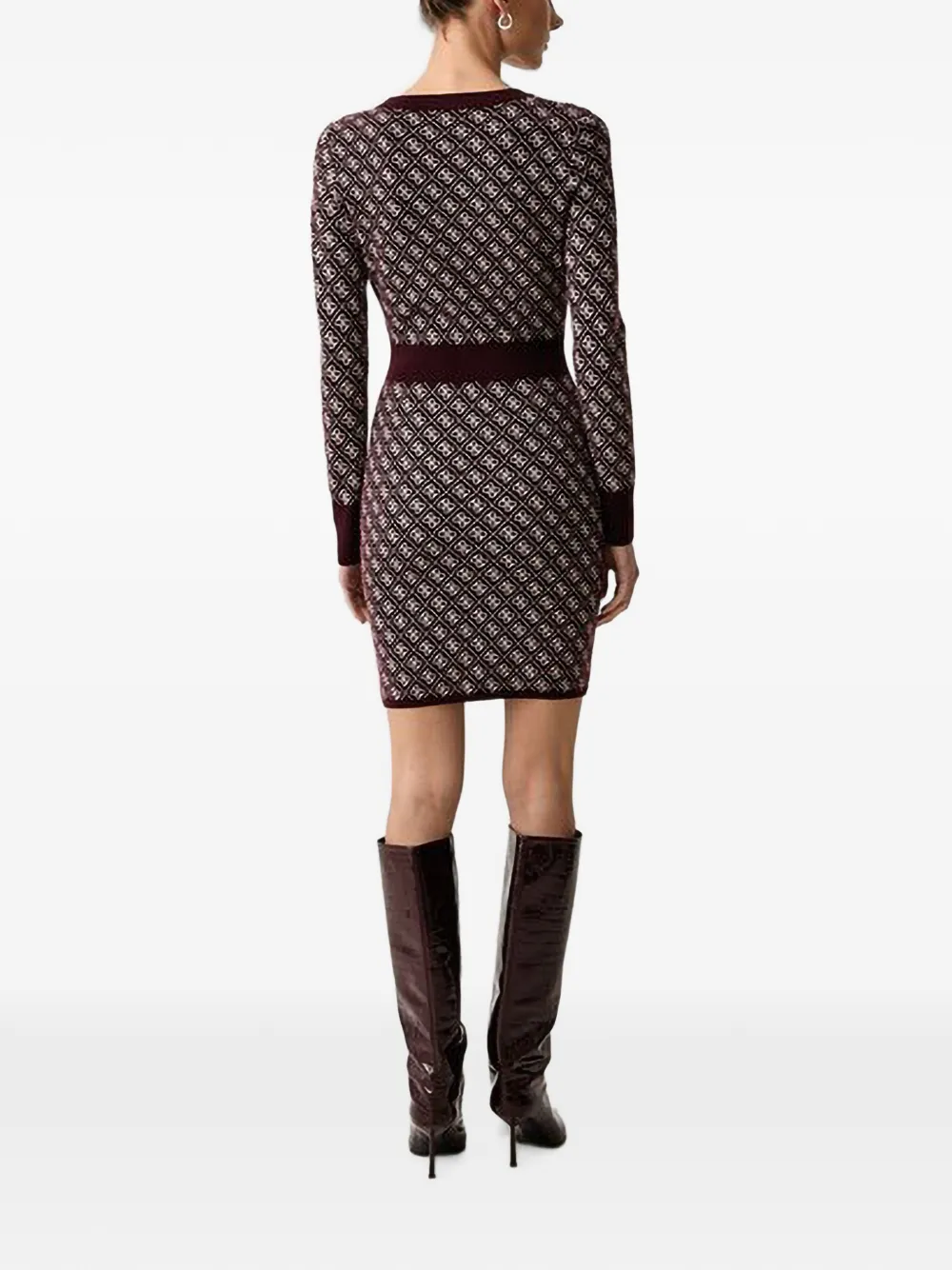 GUESS USA Aubrey mini-jurk met monogram-patroon Rood
