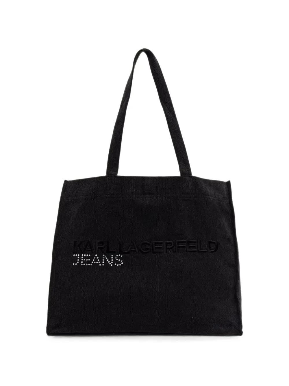 Karl Lagerfeld Jeans logo-embroidered rhinestone-embellished tote bag - Schwarz