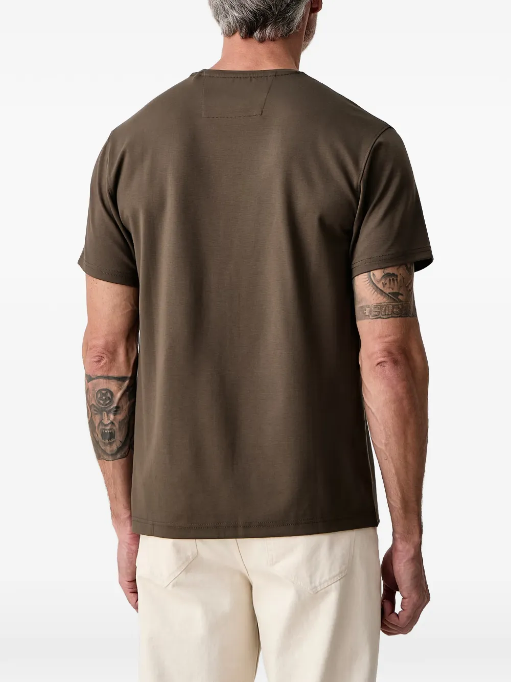 GUESS USA T-shirt met logoprint met ronde hals Bruin