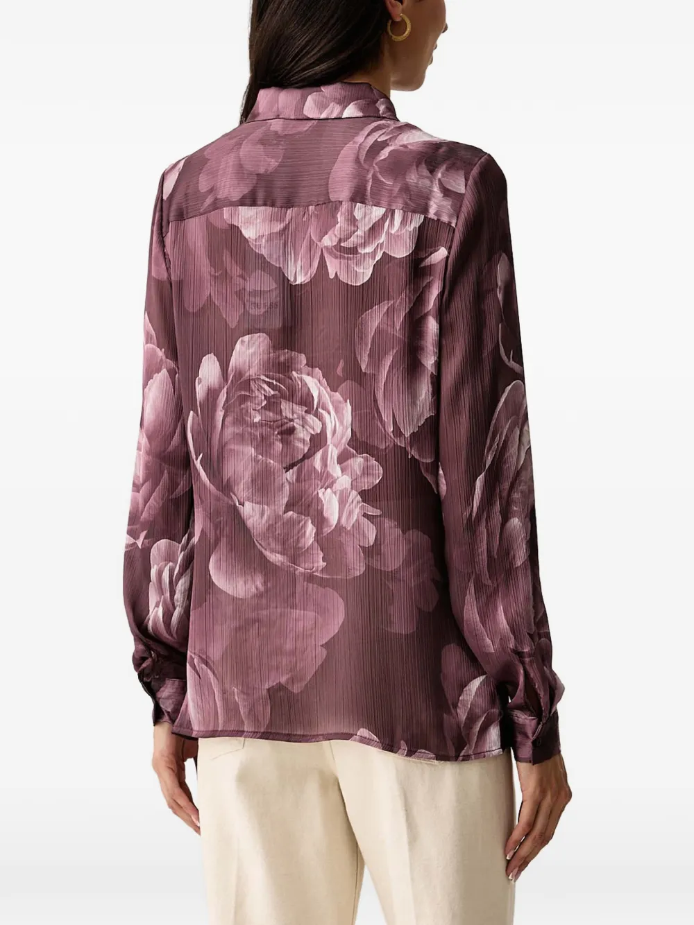 GUESS USA Blouse met bloemenprint Paars