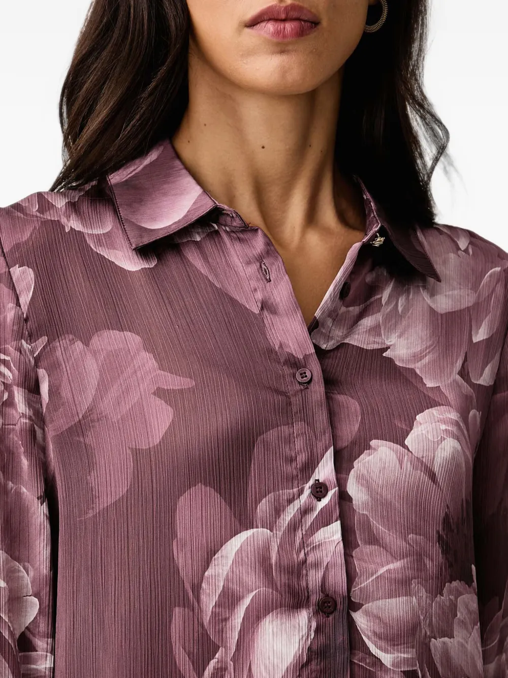 GUESS USA Blouse met bloemenprint Paars
