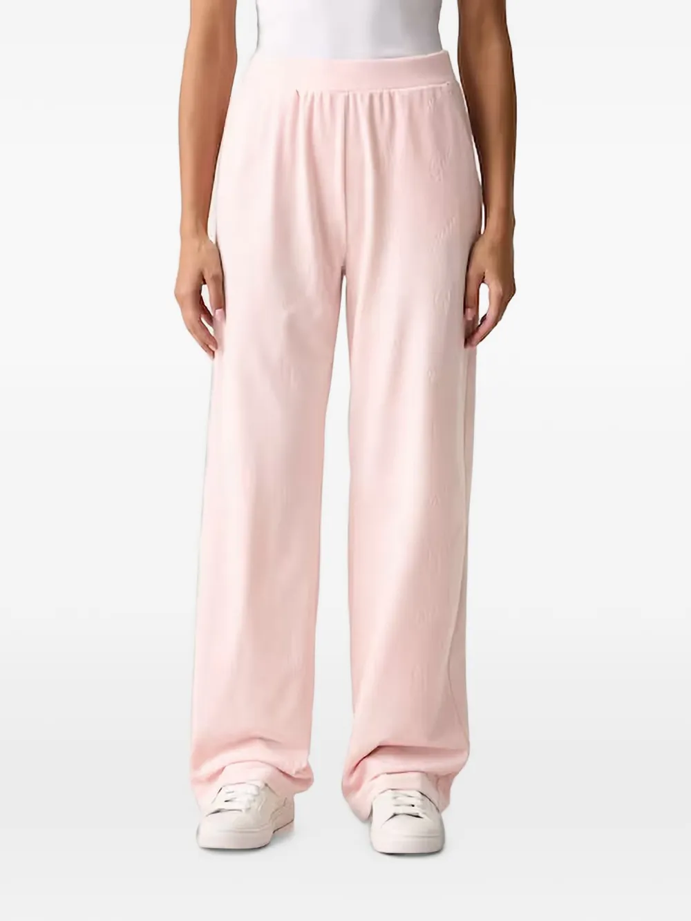 GUESS USA logo-embossed track pants - Rosa