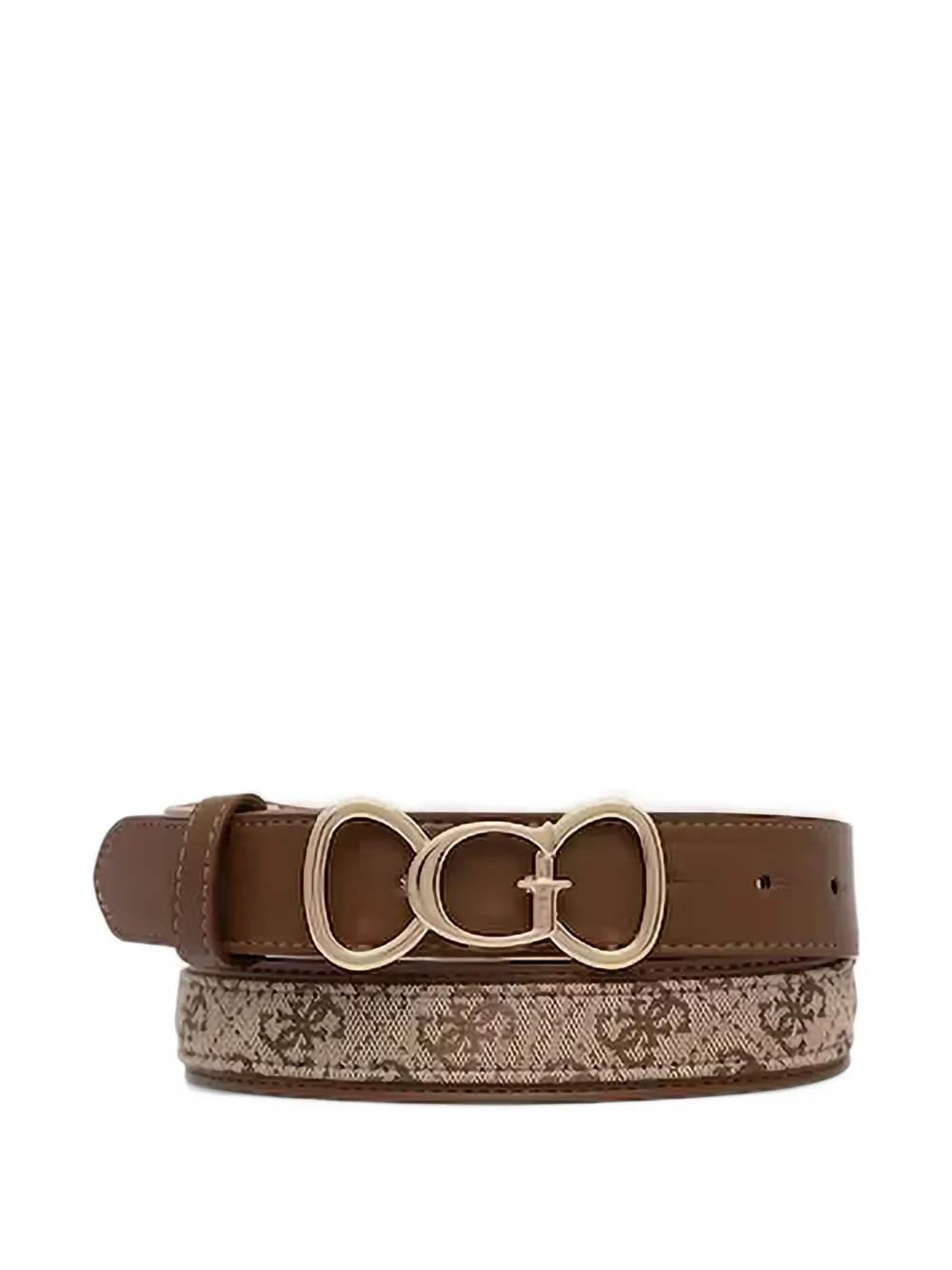 GUESS USA monogram-print reversible belt - Braun