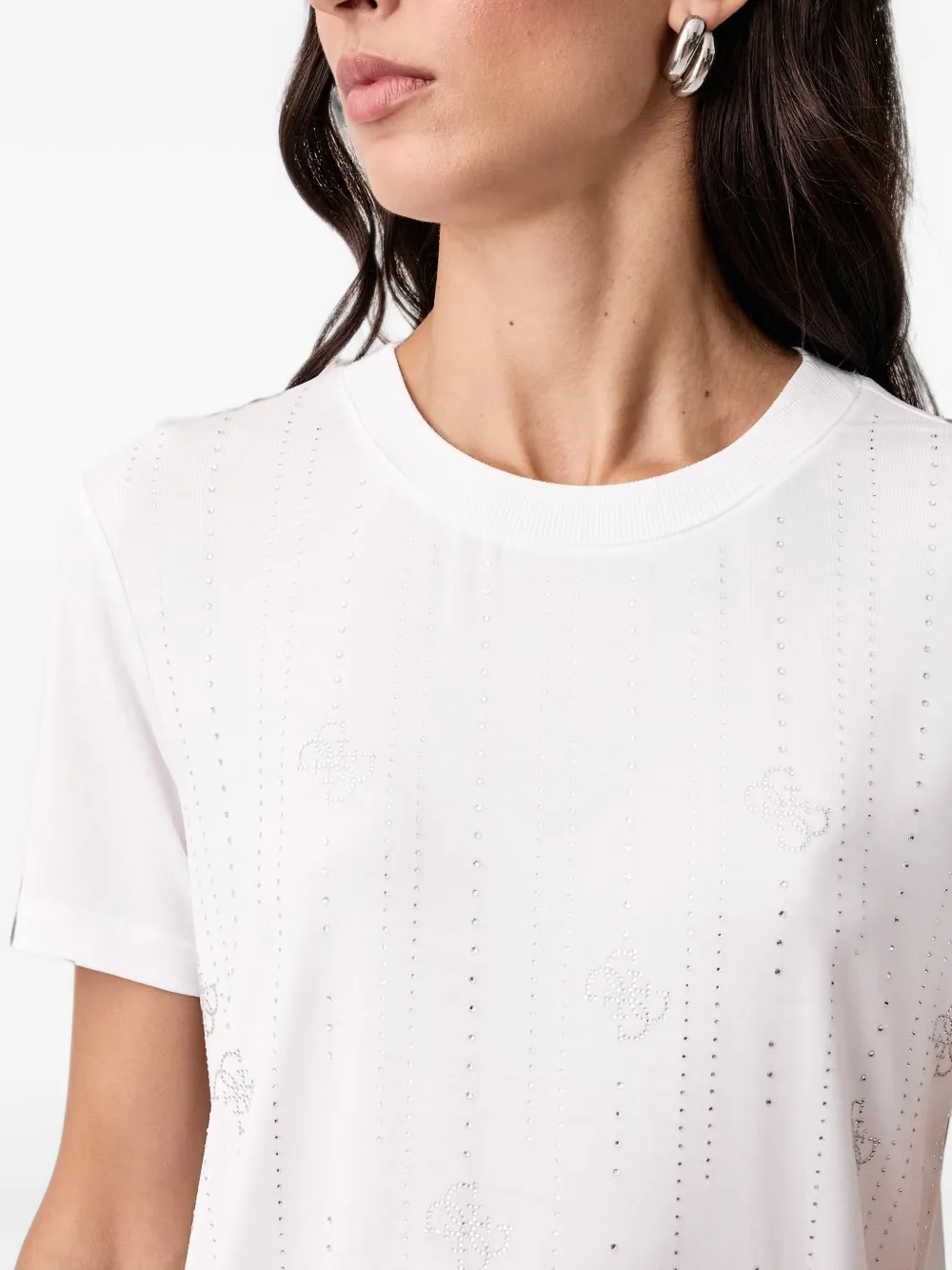 GUESS USA T-shirt verfraaid met stras Wit