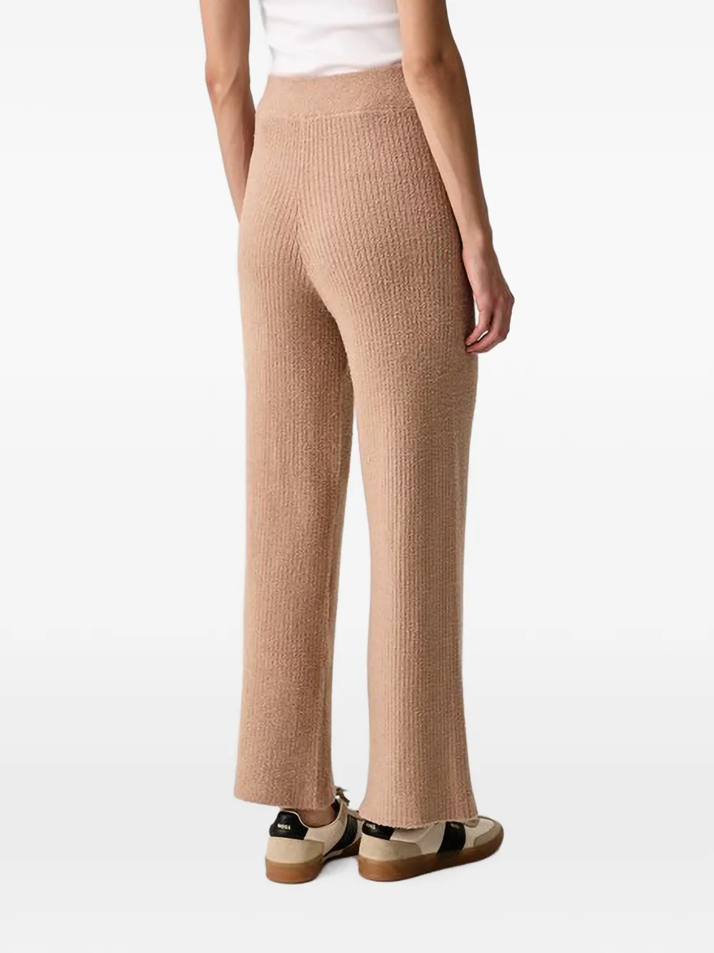 GUESS USA Geribbelde loungebroek Beige