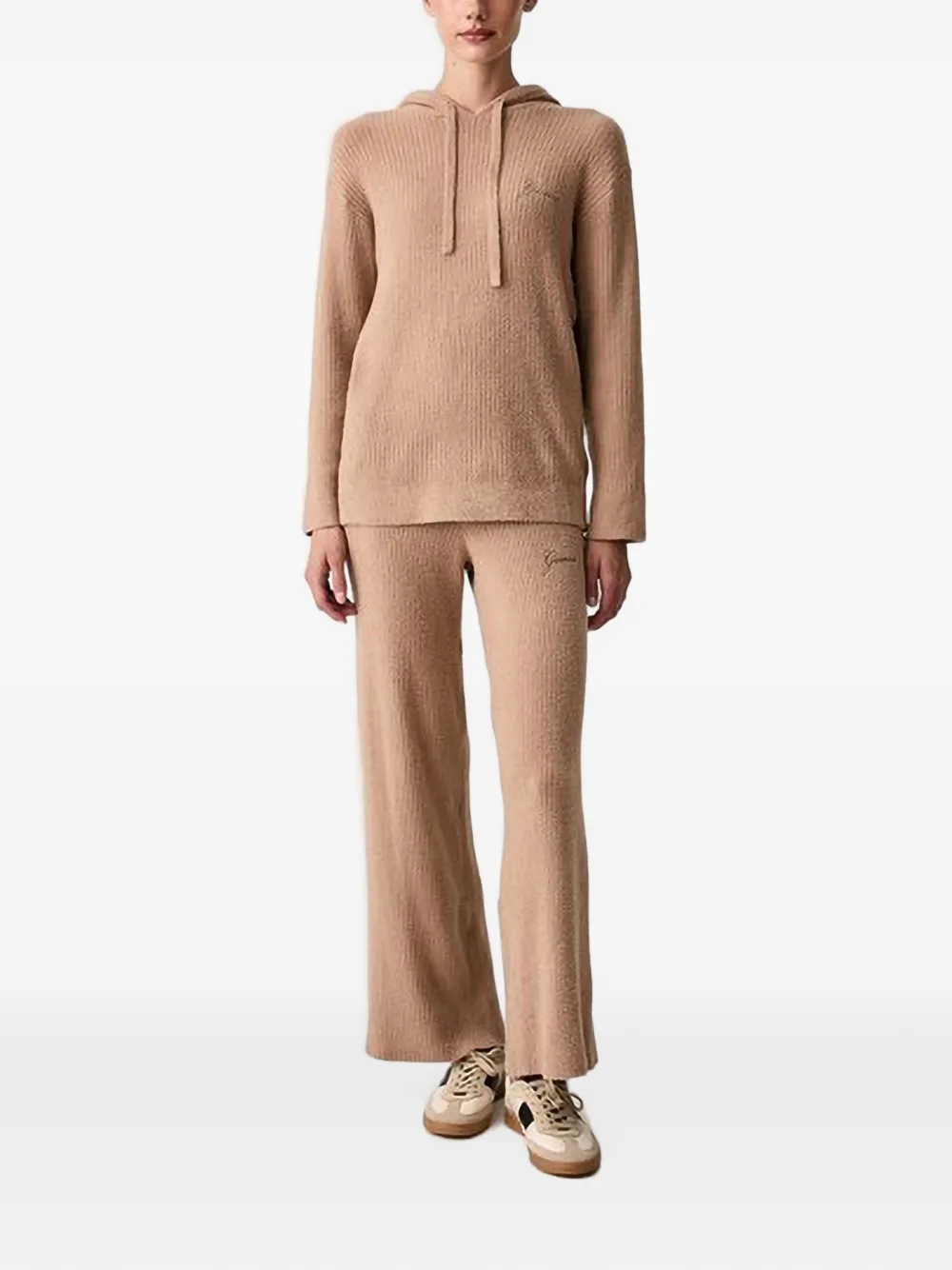 GUESS USA Geribbelde loungebroek Beige