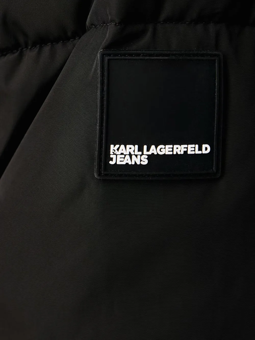 Karl Lagerfeld Jeans Gewatteerd jack met logo-print Zwart