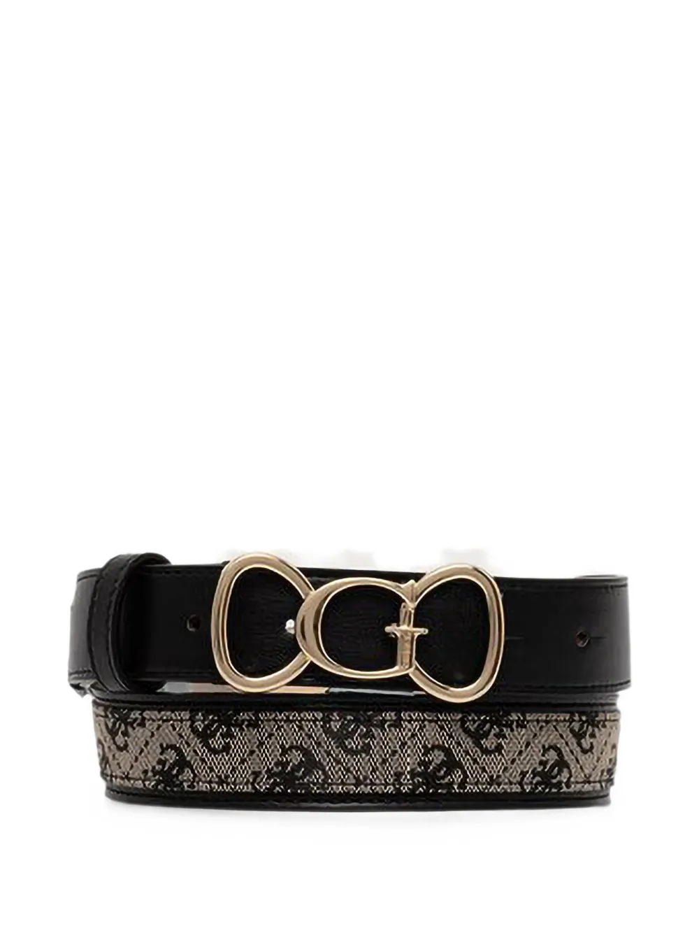 GUESS USA 4G Peony logo-plaque reversible belt - Nero