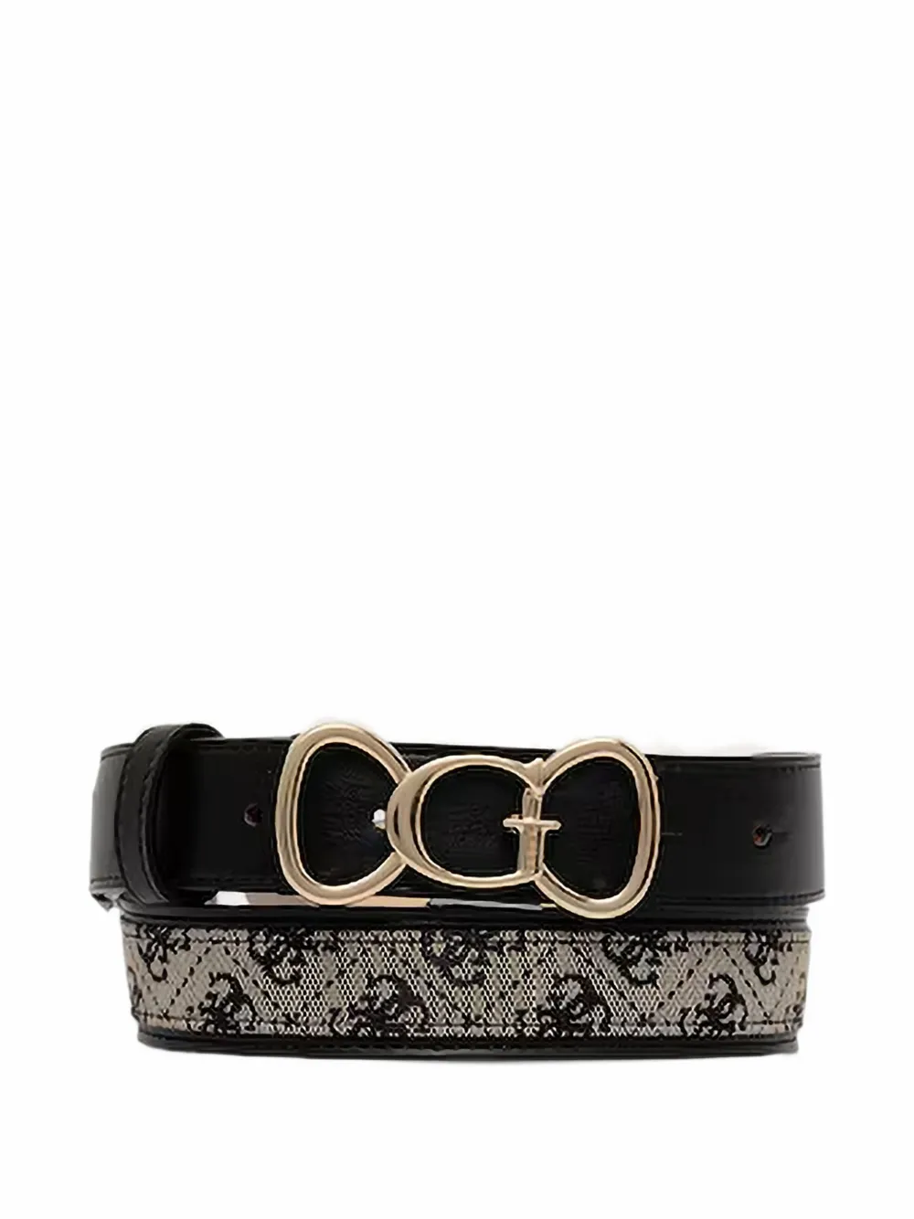 GUESS USA 4G Peony logo-plaque reversible belt - Schwarz