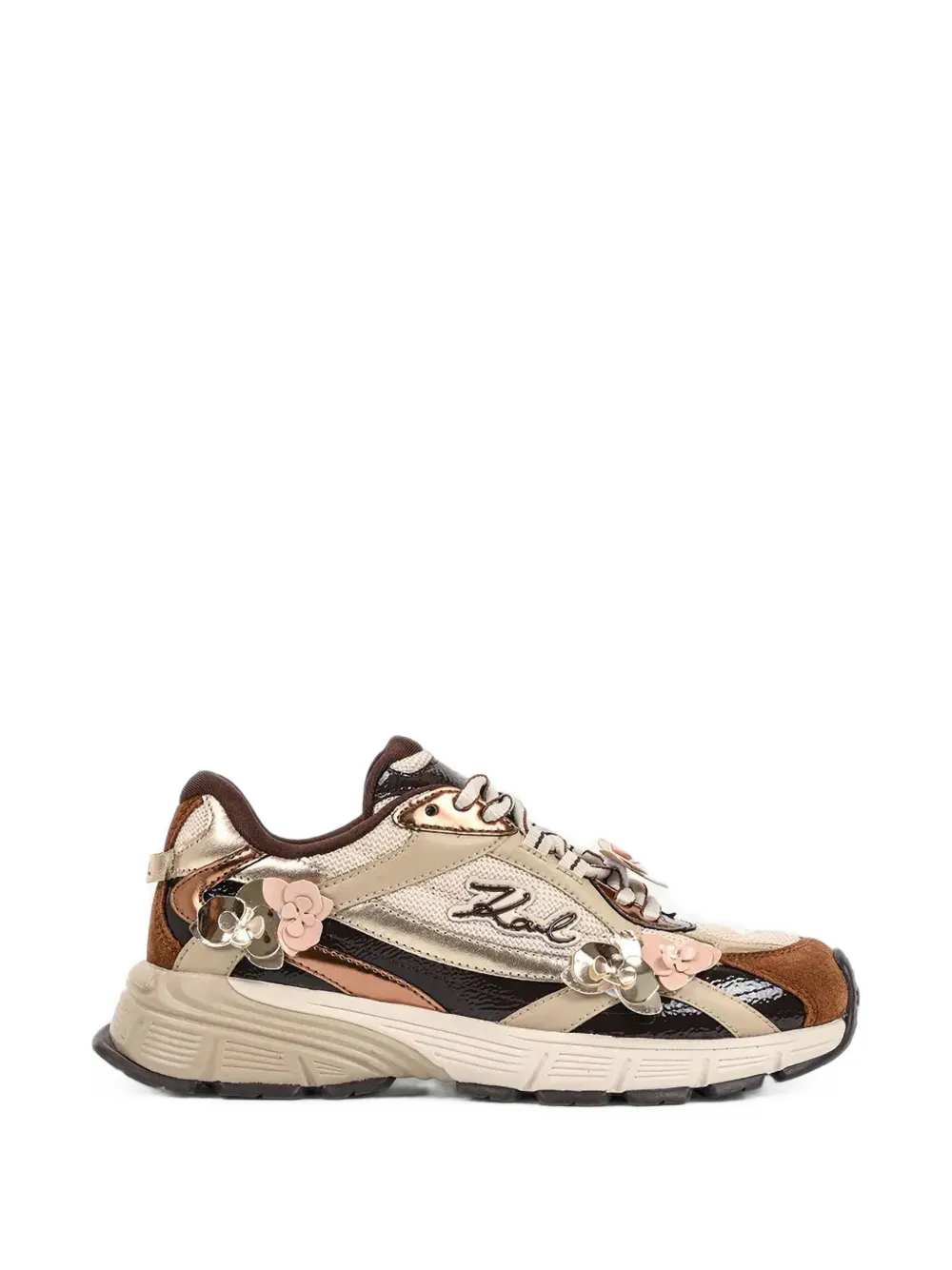 Karl Lagerfeld Orion flora trim sneakers - Toni neutri