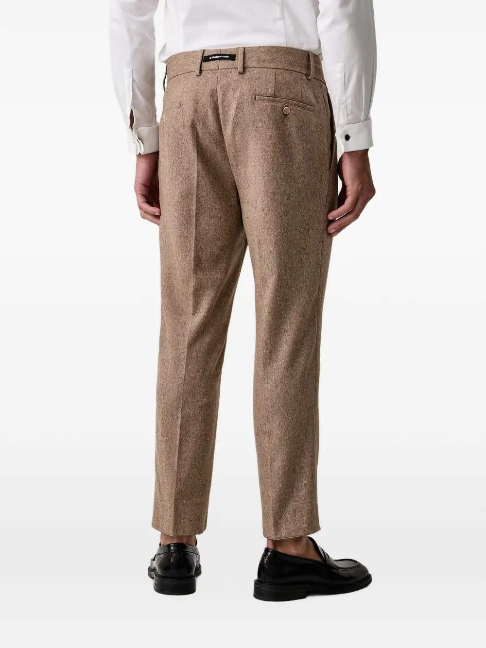 Karl Lagerfeld Tweed plooibroek Bruin