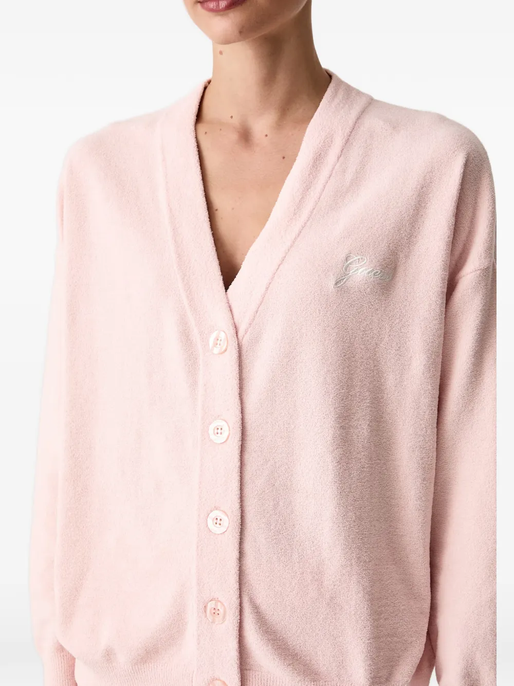 GUESS USA Aria vest met geborduurd logo Roze