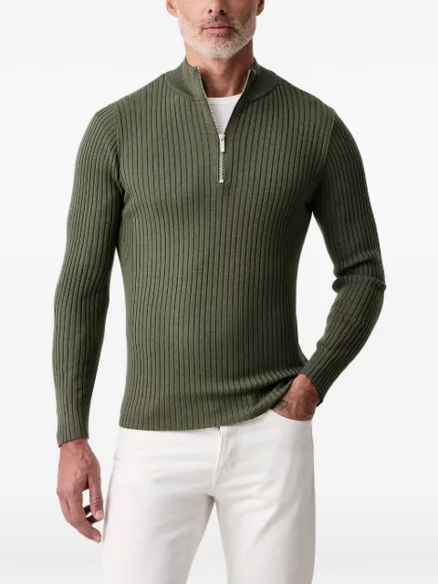 Karl Lagerfeld ribbed half-zip sweater