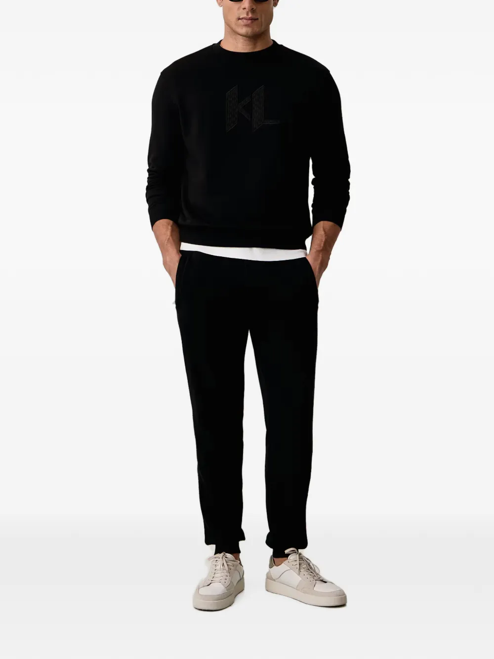Karl Lagerfeld Trui met monogram-patch Zwart