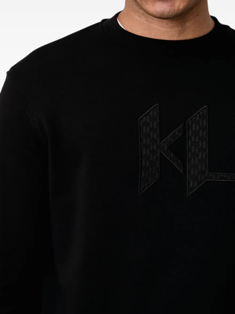 Karl Lagerfeld Trui met monogram-patch Zwart