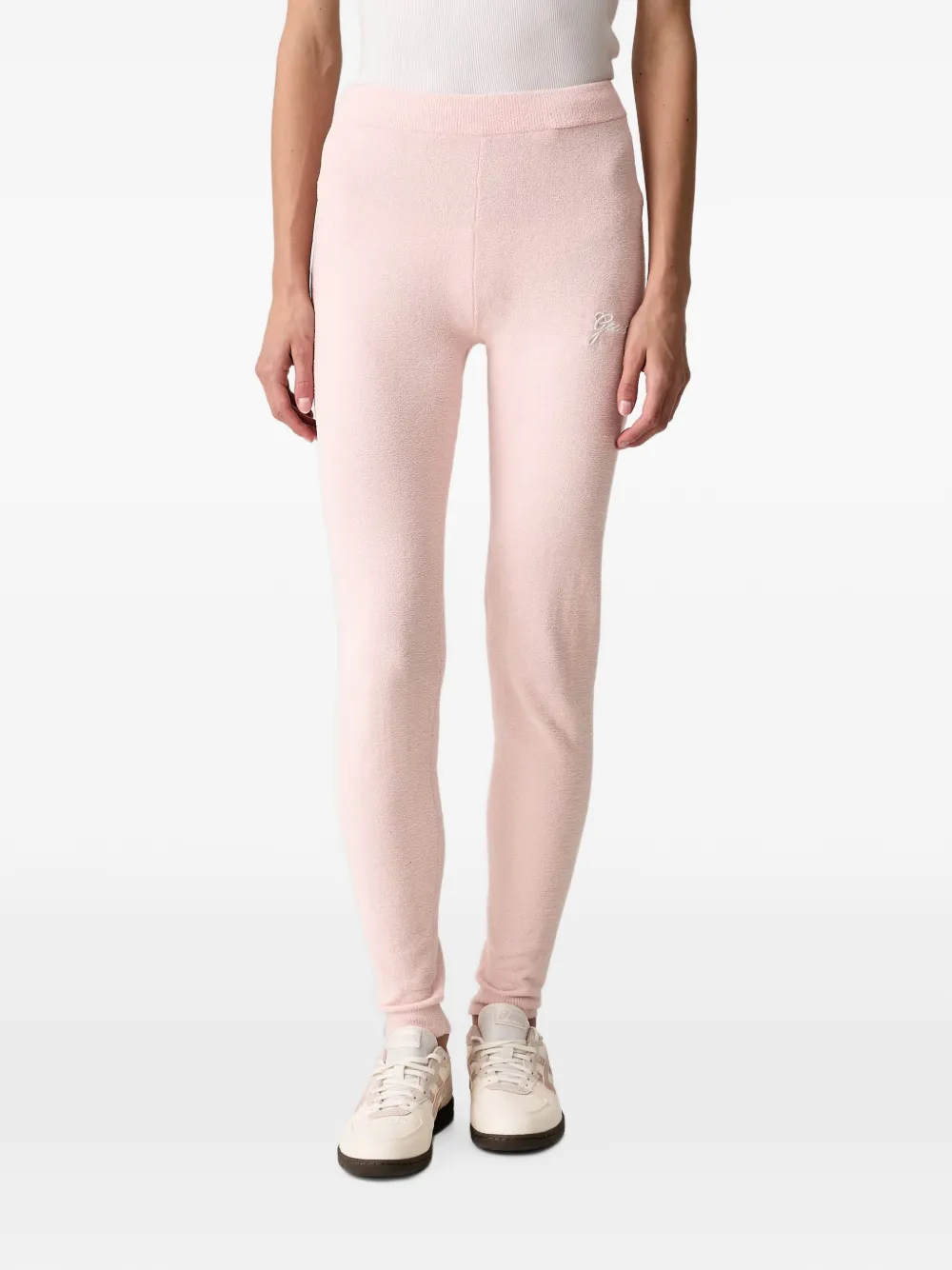 GUESS USA Aria logo-embroidered track pants - Rosa