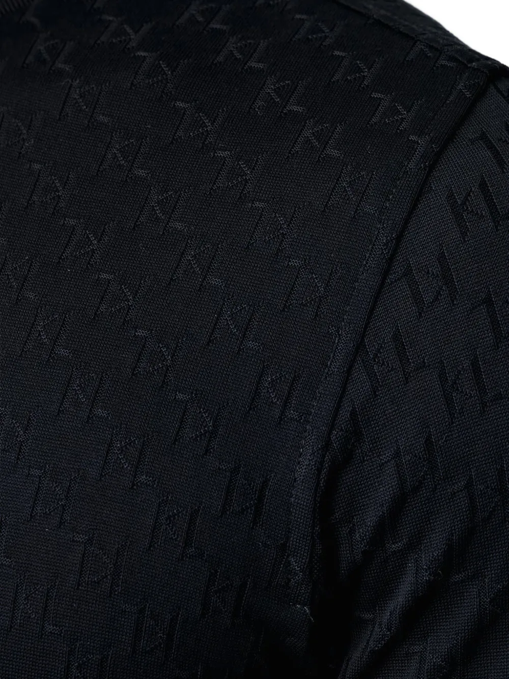 Karl Lagerfeld T-shirt met monogram-jacquard Zwart