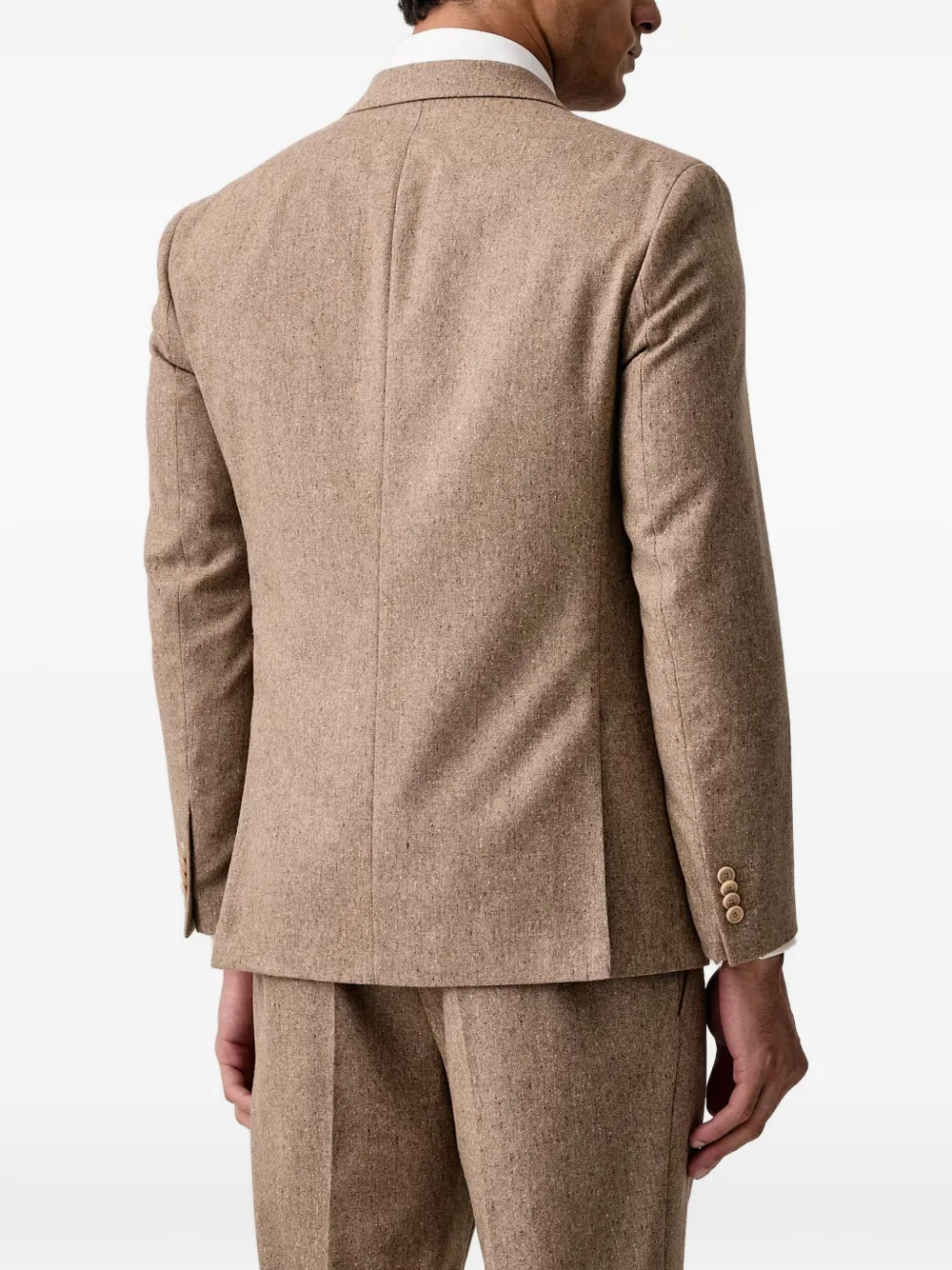 Karl Lagerfeld Blazer met enkele rij knopen en gekerfde revers Bruin
