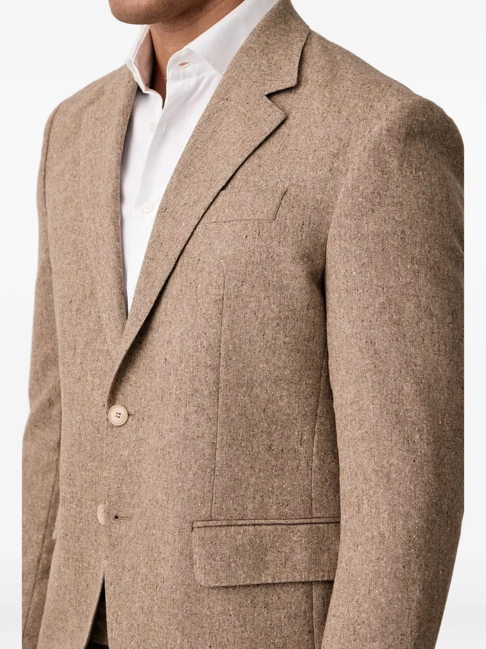 Karl Lagerfeld Blazer met enkele rij knopen en gekerfde revers Bruin