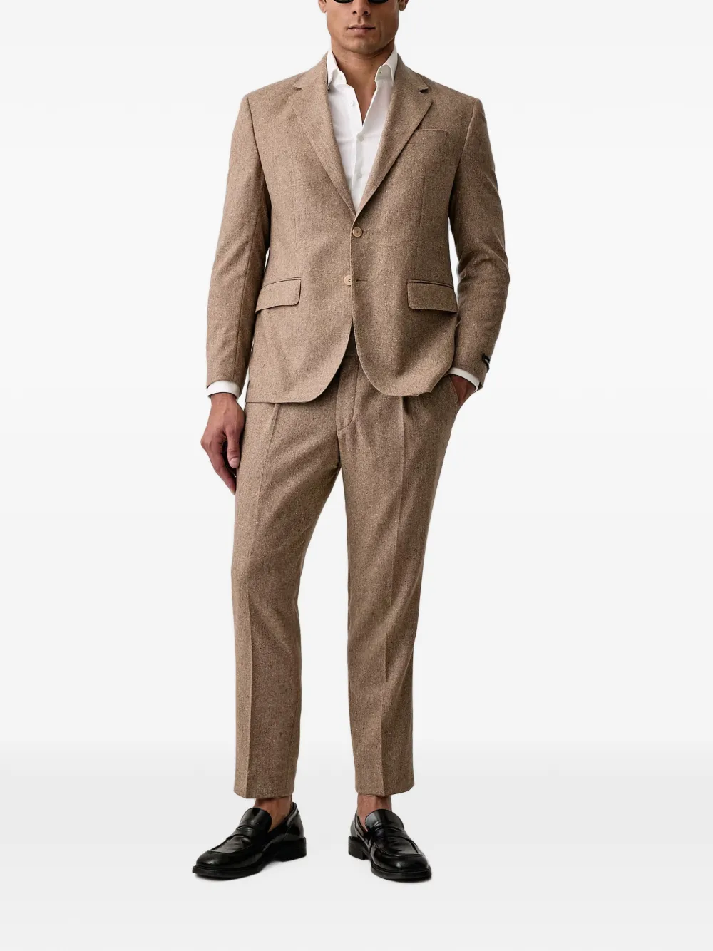 Karl Lagerfeld Blazer met enkele rij knopen en gekerfde revers Bruin
