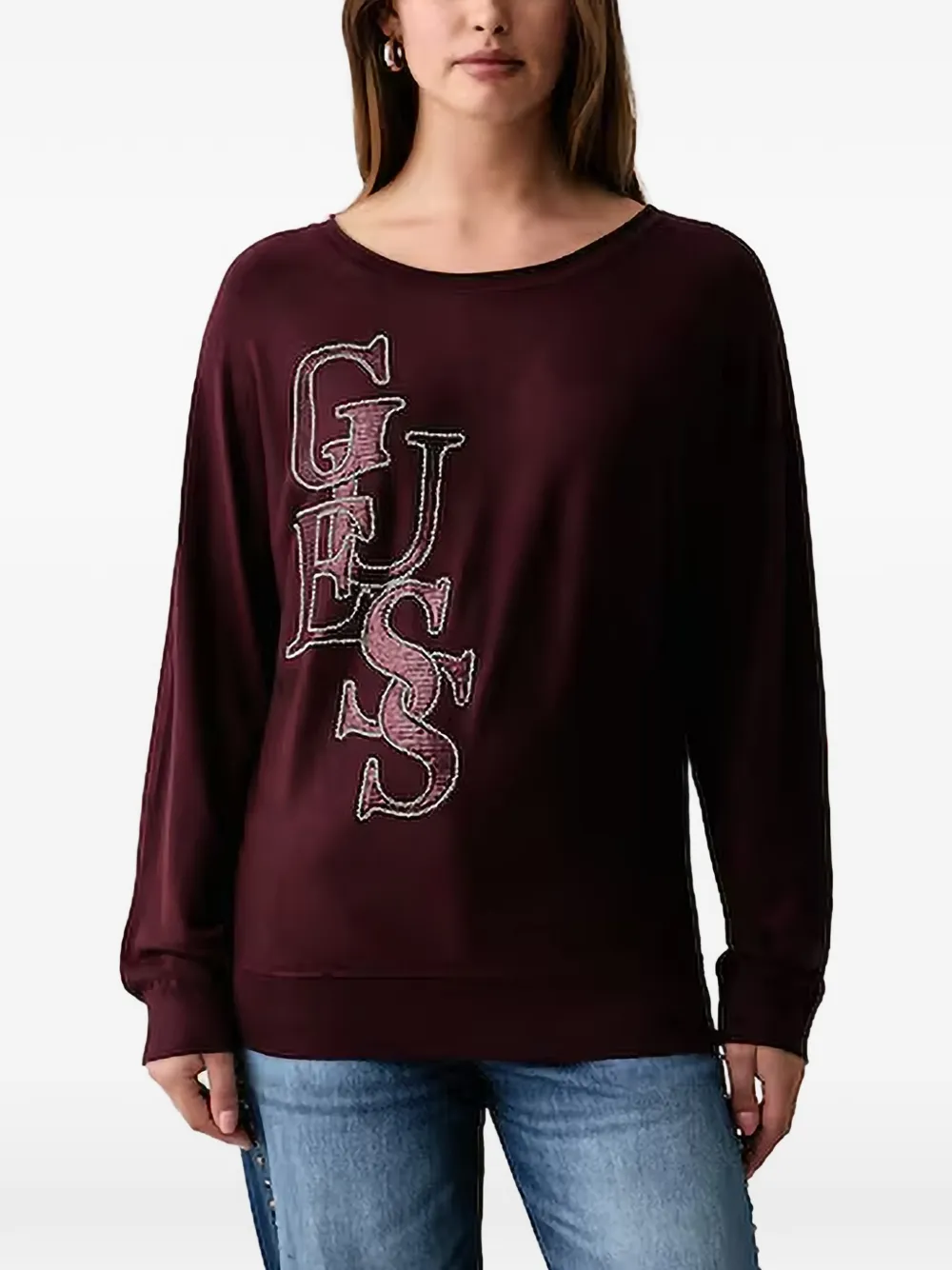 GUESS USA Esmeralda logo-embellished sweater - Rosso