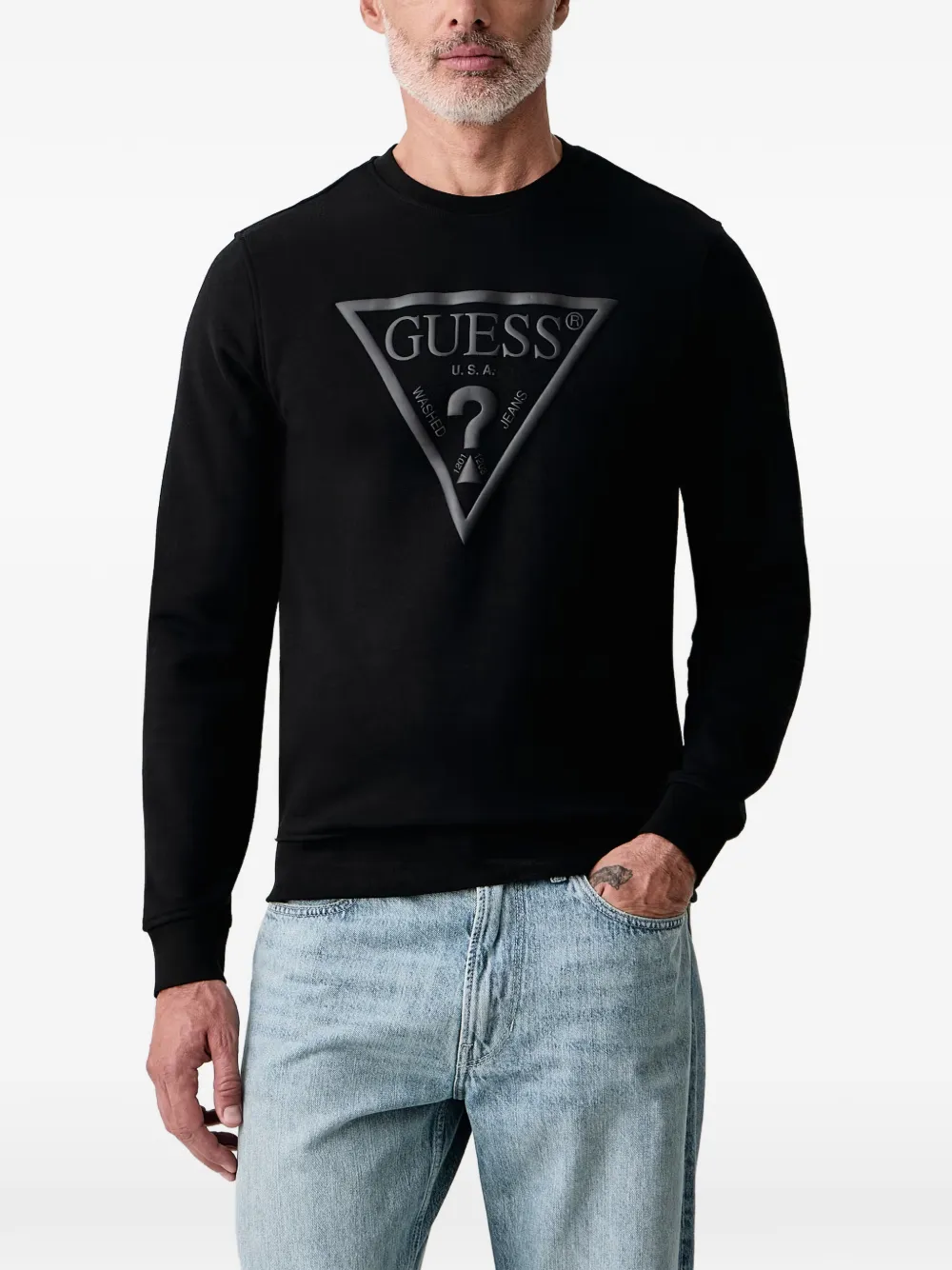 GUESS USA ロゴ スウェットシャツ | ブラック | Image 1