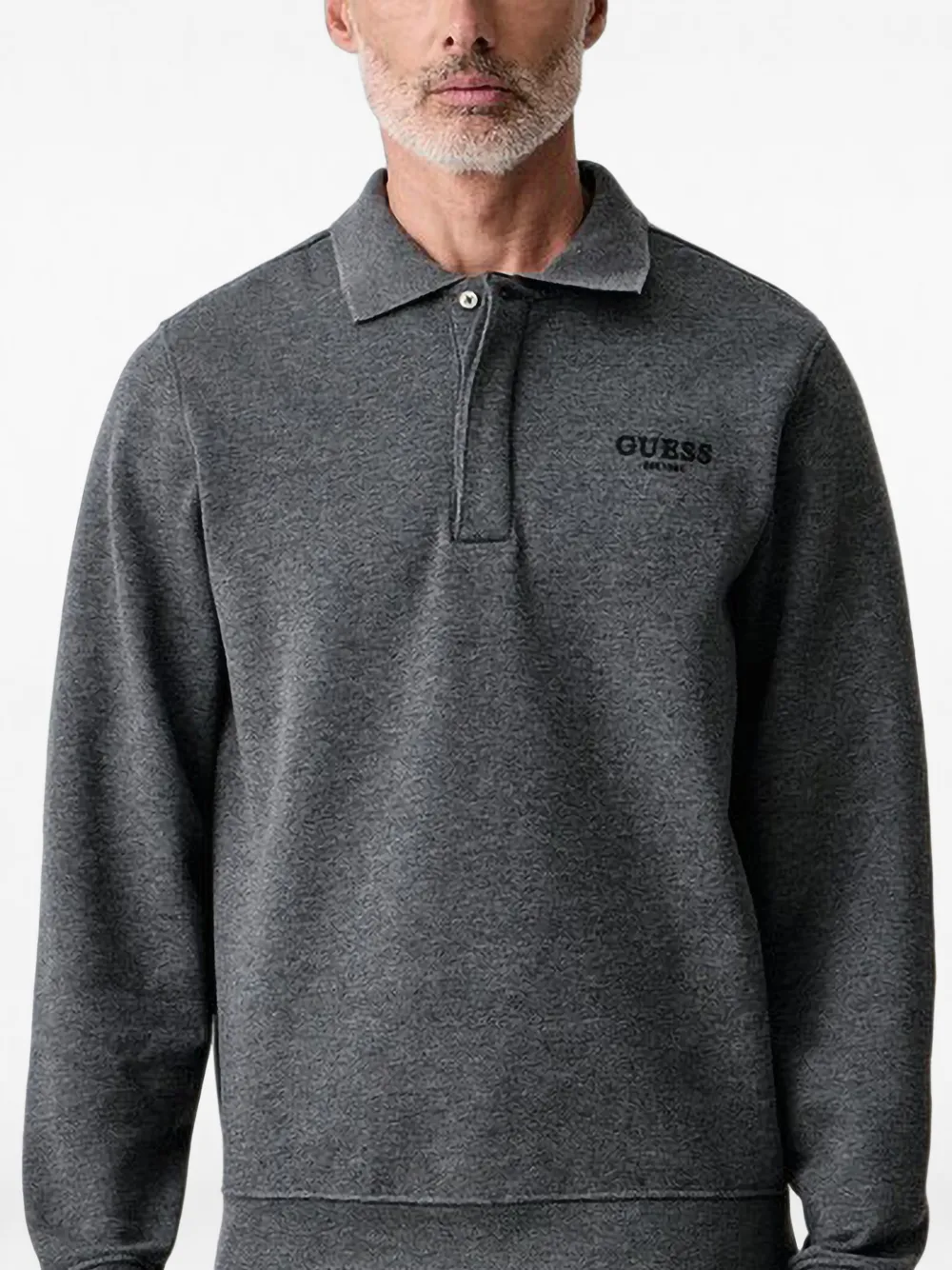 GUESS USA Poloshirt met geborduurd logo Grijs